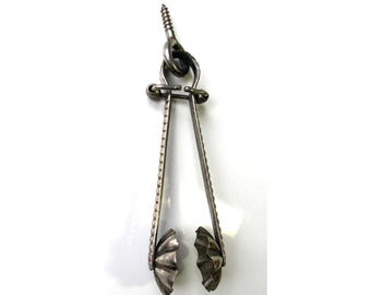Antique Skirt Lifter Clam Shell Clamp Vintage Victorian Apparel Metal Accessory