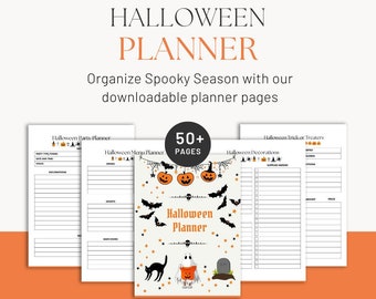 Halloween Planner Printable, Halloween Planner, Holiday Planner, Printable Halloween Schedule, Fall Party Organizer