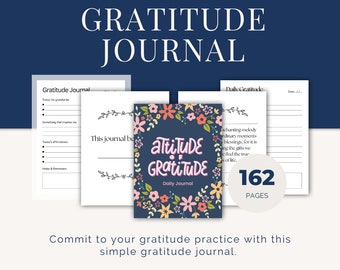 Attitude of Gratitude Printable Daily Gratitude Journal, Daily Gratitude Journal, Printable Gratitude Journal