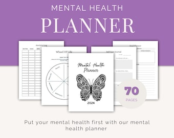 Mental Health Planner Printable, Mental Health Planner