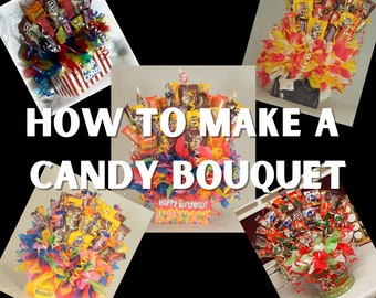 Candy Bouquet Video Tutorial, How to Make a Candy Bouquet Video Tutorial, DIY Candy Bouquet Tutorial,