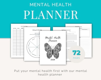 2024 Mental Health Planner Printable, Mental Health Planner