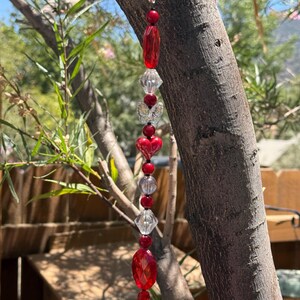 Handcrafted Beaded Plant Hanger | Garden Decor, Bird Feeder Hanger D- heart Butterfly