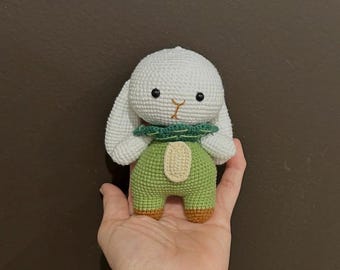 5,5 ”Handgefertigte Häkelpuppe, Amigurumi Kaninchen Plüsch, weiches gefülltes Häschen Spielzeug, Ostergeschenk, Kinderzimmer Dekor