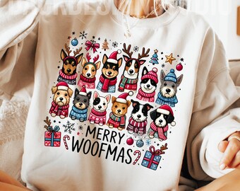 Camiseta navideña para perro "Merry Woofmas": Camiseta festiva (archivo PNG)