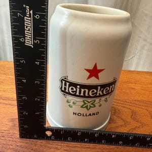 Vintage Heineken Holland Ceramic Beer Stein Ceramarte cup big heavy image 2