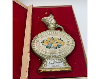 Decantador vacío de whisky bourbon de Kentucky de Beam's de 150 meses, con caja.