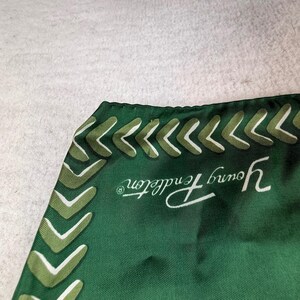 Bufanda de mezcla de seda Echo Young Pendleton con estampado de chevrón verde, estilo vintage, moderno y preppy, de estilo academia oscura. imagen 5