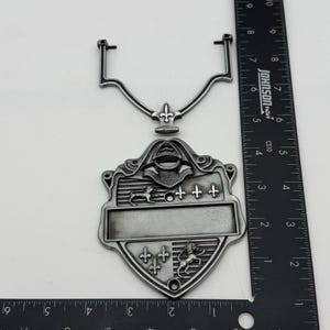Vintage 70-tals dörrknackare med heraldisk sköld Fleur-de-lis-handtag, gjuten USA