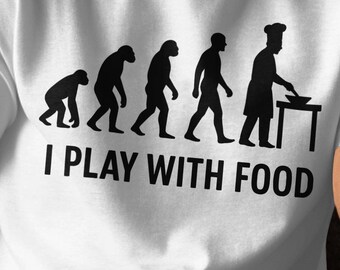 Funny Chef Evolution T-Shirt: Cooking Lover Graphic Tee