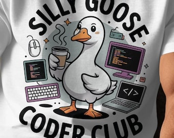 Silly Goose Coder Club T-Shirt: Funny Geeky Programmer Tee