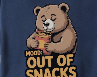 Camiseta con estampado de oso gracioso sin snacks