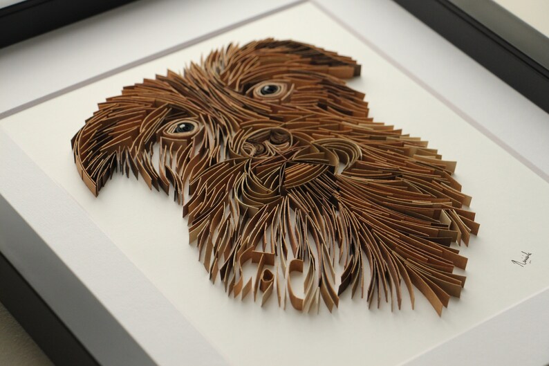 Made to Order Handmade Paper Quilling Dog Art Pet Portrait Etsy
