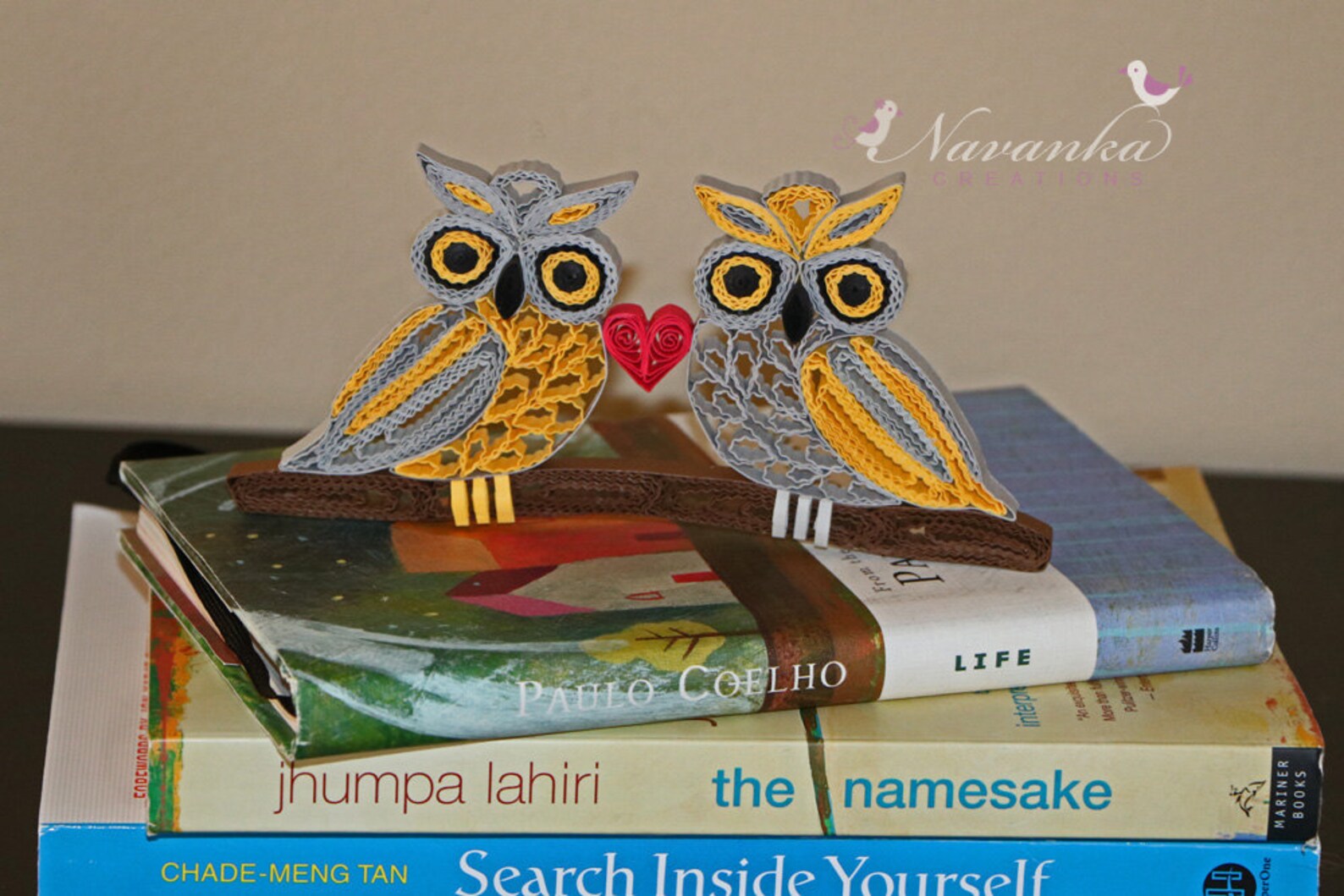 Paper Quilling Owls on a branch Together Forever Paper Etsy