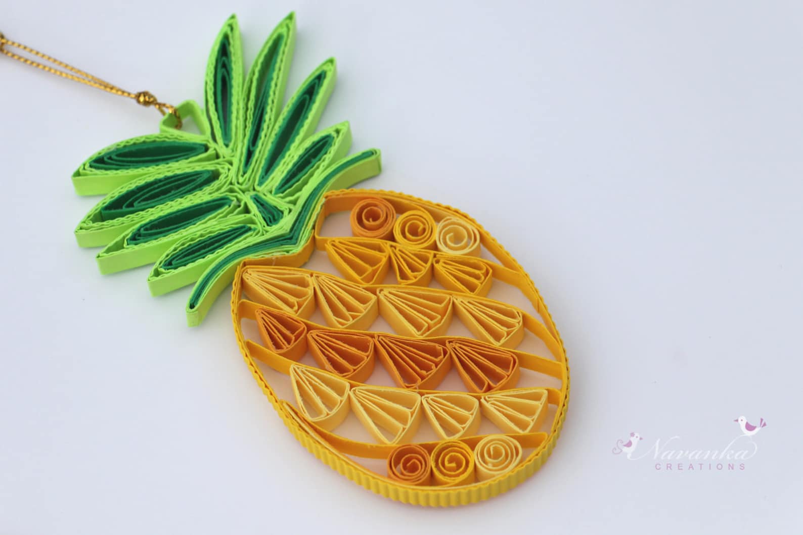 Pineapple Ornamentpaper Quilling Pineapple Ornamentpineapple Etsy