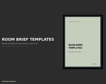 Room Brief Templates | Per-Room Planning Sheets | Digital PDF | Architect-Designed | Home Renovation Planner
