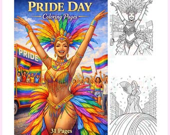 31 Pride Day Coloring Page, Digital Download