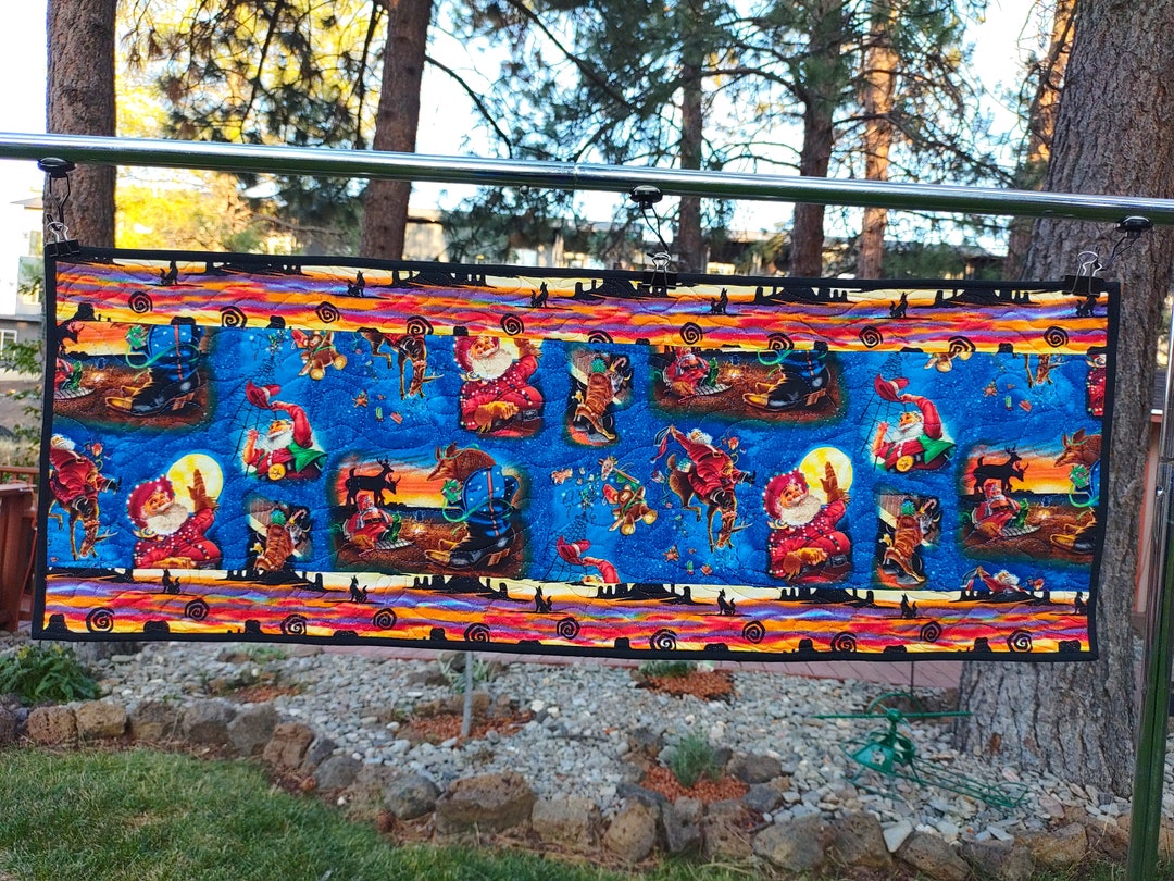 Handmade Quilted Table Dresser Runner Christmas Rodeo Cowboy Etsy