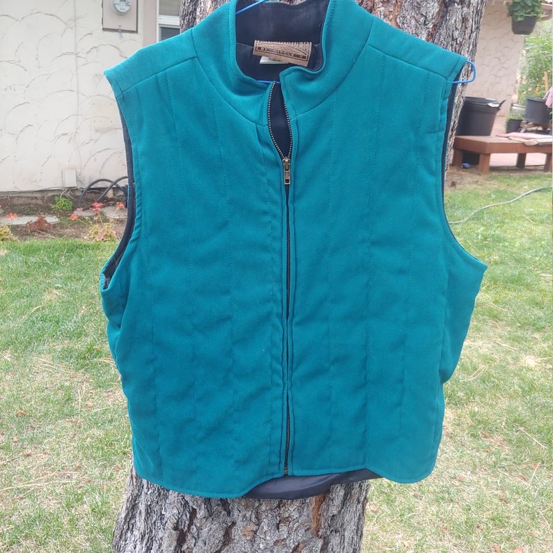 Women's Western Cowboy Teal Turquoise vest Vintage by | Etsy