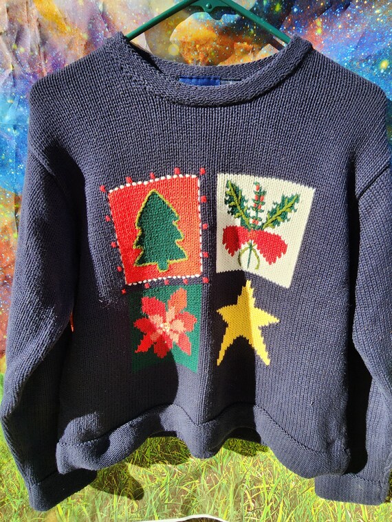 Women's Vintage Sweater Christmas Holiday Liz Cla… - image 3