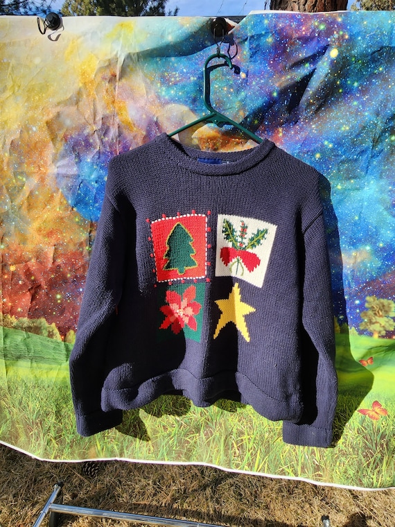 Women's Vintage Sweater Christmas Holiday Liz Cla… - image 1