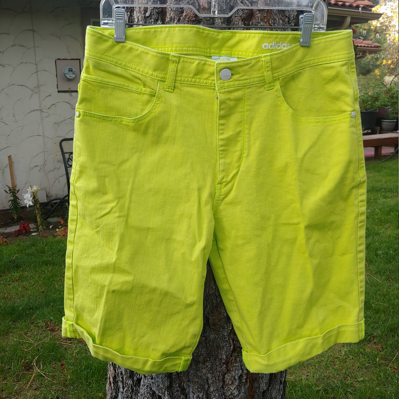 Pair of Vintage Mens Lime Green Denim Shorts Neo Label Size 50 Etsy