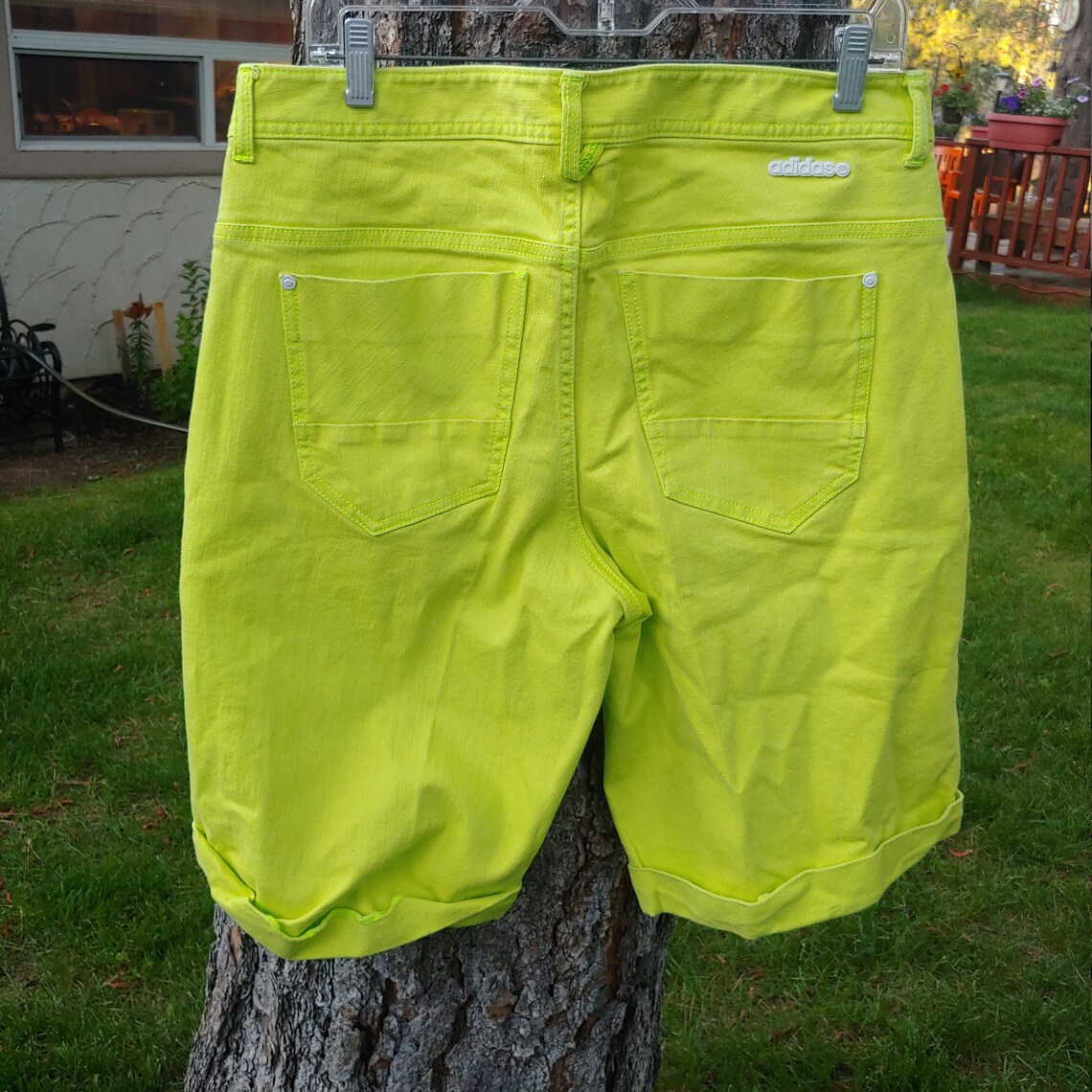 Pair of Vintage Mens Lime Green Denim Shorts Neo Label Size 50 Etsy