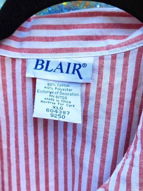 Vintage Womens BLAIR Shirt Blouse size XL   strip… - image 4