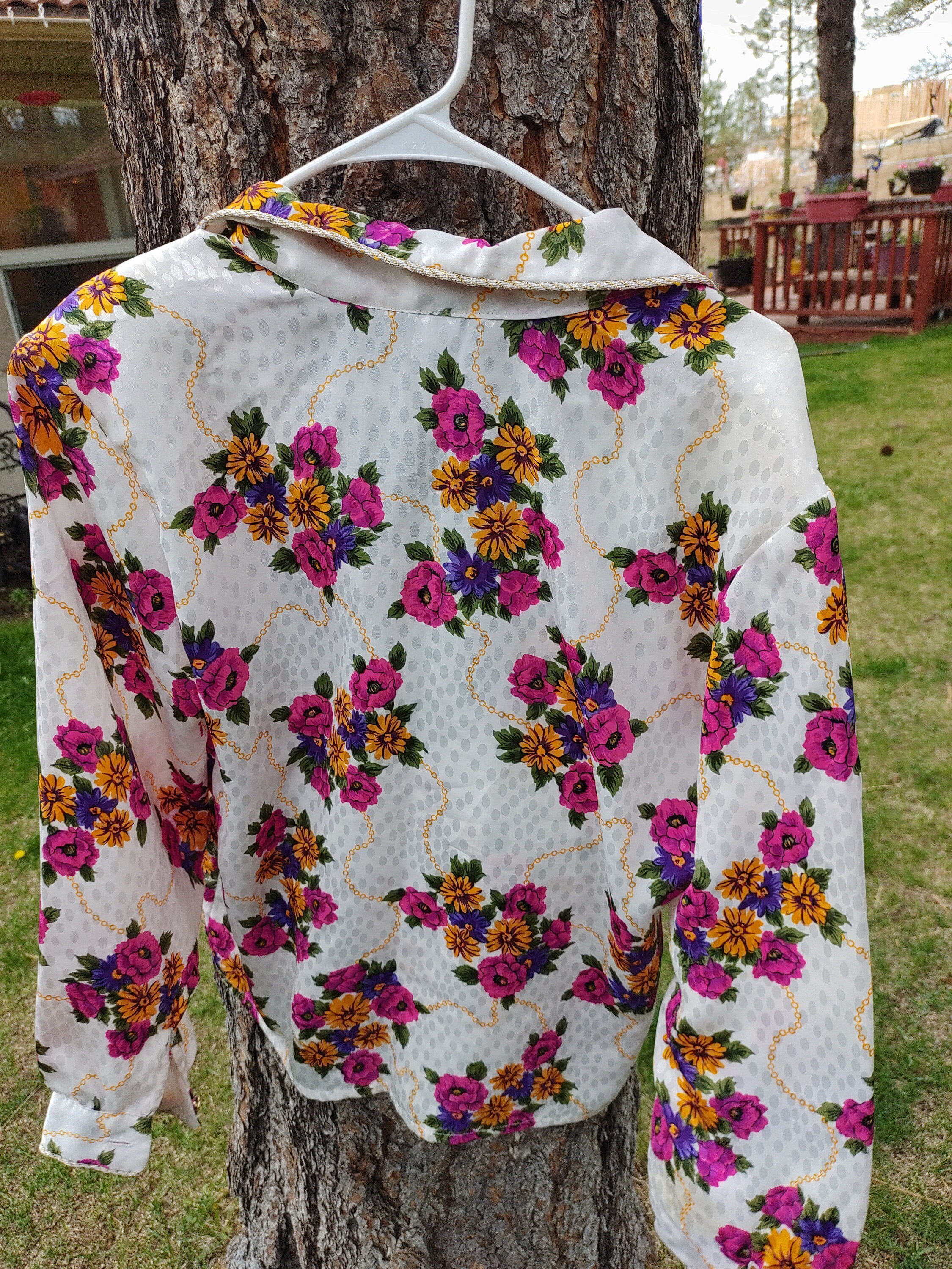 Vintage Womens Shirt Blouse Size Floral Flowers Size 12 Etsy UK