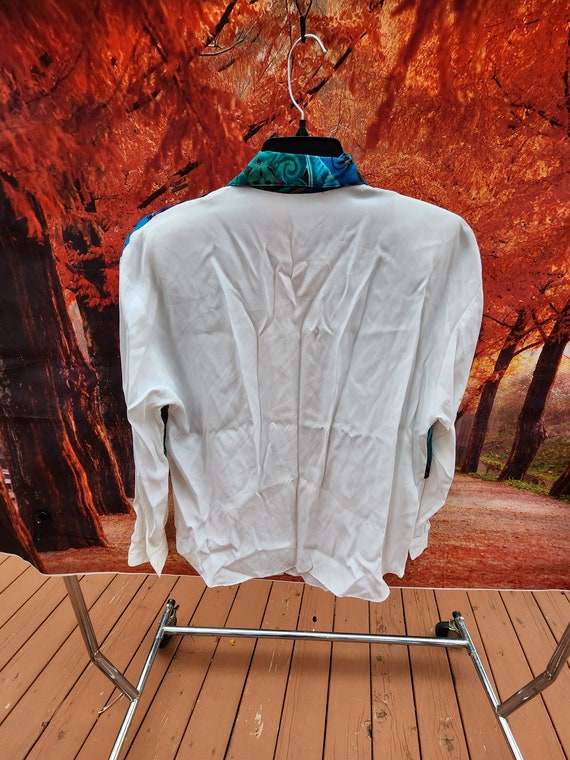 Vintage Womens  rayon Shirt Blouse size Medium 12… - image 2