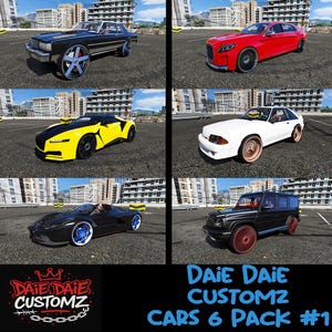 Daie Daie Customz FiveM Car Pack #1 | FiveM Mods | Highly Optimized | High Quality | FiveM Ready | New Cars | Debadged Car Pack