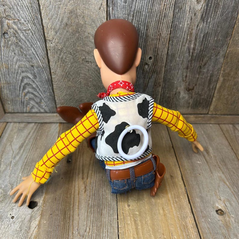 Disney Pixar Toy Story Woody Talking Action Figure Bonnie Boot No Hat 15 Inch image 7