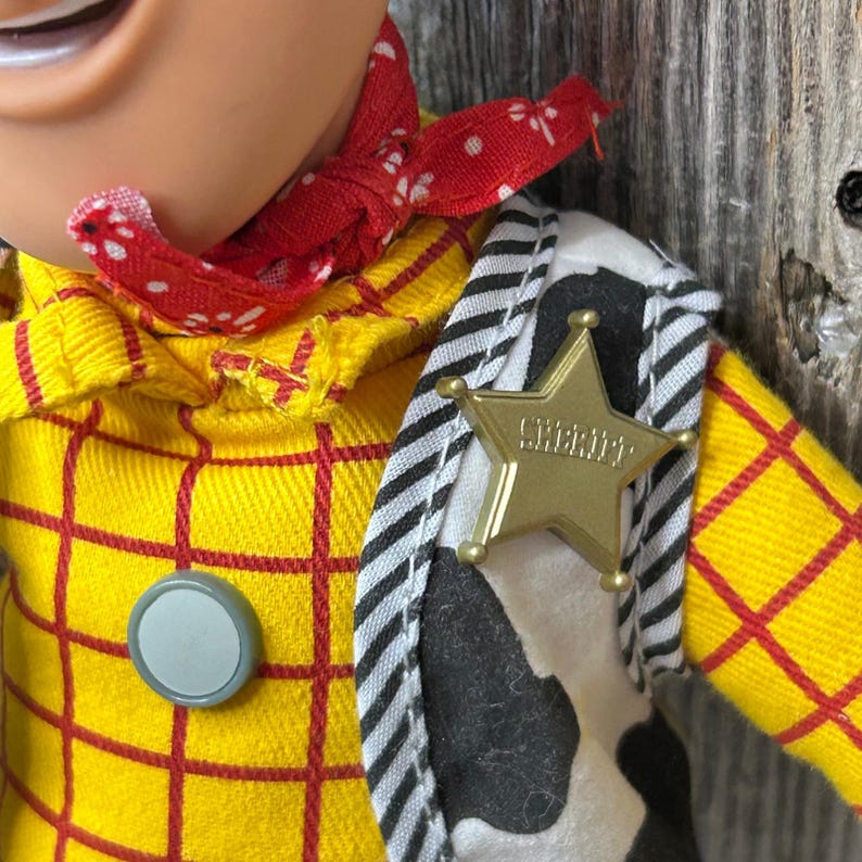 Disney Pixar Toy Story Woody Talking Action Figure Bonnie Boot No Hat 15 Inch image 6