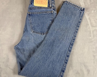 Vintage Bongo Jeans by Gene Montesano Womens 7 High Rise Acid Wash Straight Leg