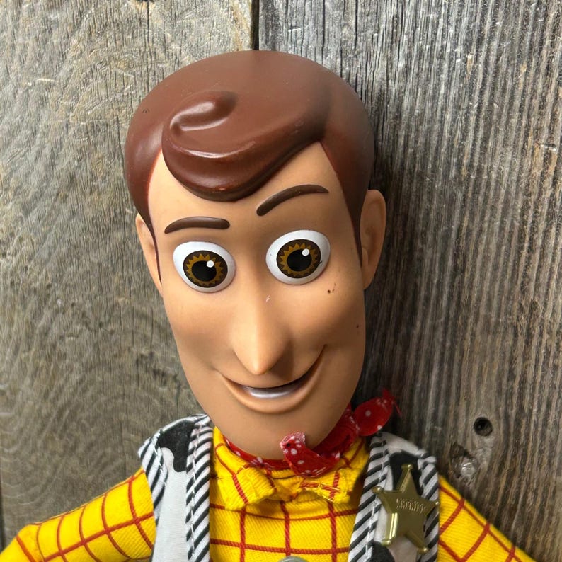 Disney Pixar Toy Story Woody Talking Action Figure Bonnie Boot No Hat 15 Inch image 2