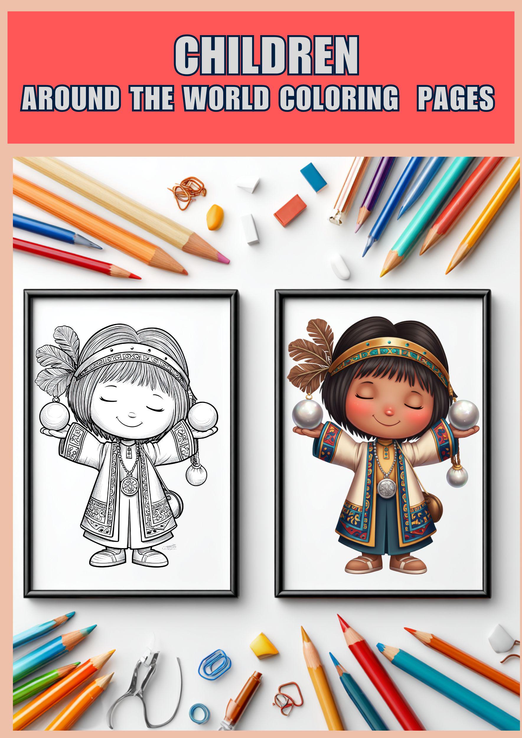 Children Around the World Coloring Book: 20 Pages (PDF Digital Download ...