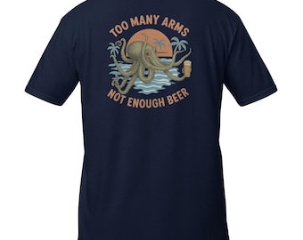 Funny Octopus Beer T-Shirt: Tropical Beach Drinking Tee
