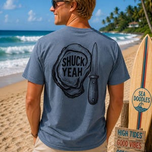 Shuck Yeah Oyster Knife Tee: Funny Seafood Lover Gift