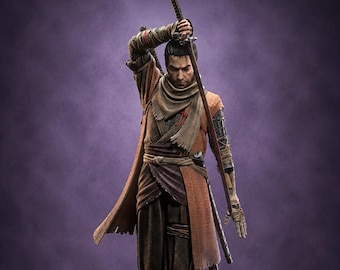 Sekiro Figure | Hand-Painted or Unpainted Statue | Fan Art Statue
