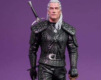 Geralt of Rivia | The Witcher | Hand-Painted or Unpainted | Fan Art Statue