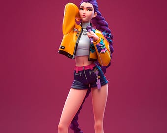 Kpop Demon Hunter Figures | Rumi Satue | 3D-Printed Resin  | Fan Art