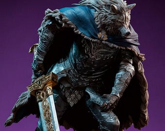 Elden Ring Blaidd | 9.84” Resin 3D Printed Figure | Hand-Painted or Unpainted | Fan Art