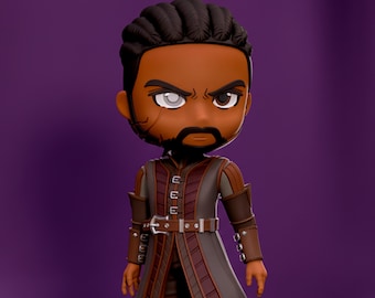 Baldurs Gate 3 Wyll Chibi Statue | 3.9” Resin Figure | Hand-Painted Fan Art