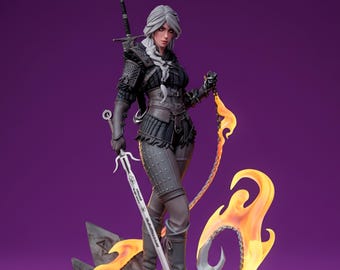 The Witcher | Ciri | Hand-Painted or Unpainted | Fan Art Statue