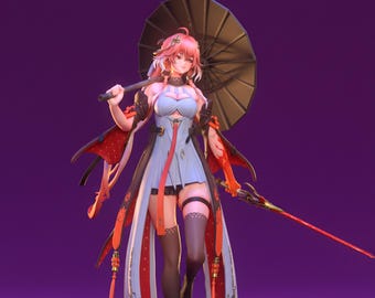 Wuthering Waves Figure | Changli |  3D Printed Resin Figure | Hand-Painted Fan Art Statue