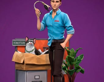 Robert Robertson | Dispatch | 3D Printed Resin Figure | Fan Art | Hand-Painted or Unpainted