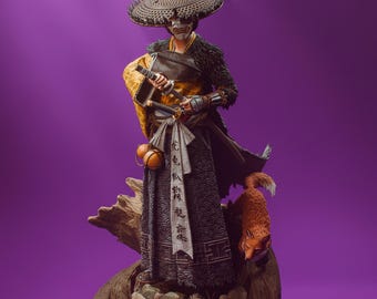 Ghost of Yotei | Atsu | Hand-Painted or Unpainted | Fan Art Statue