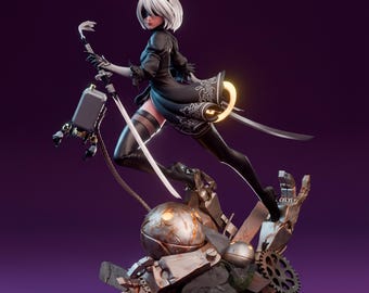 Nier Automata | 3D Printed Resin Figure | Fan Art - Choose Finish