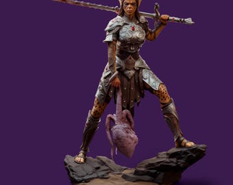 Laezel | Baldurs Gate 3 | 3D Printed Resin Figure | Fan Art