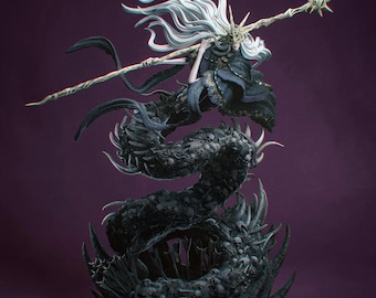 Dark Fantasy Statue | Gothic Sorcerer | Resin Figure | Fan Art Statue